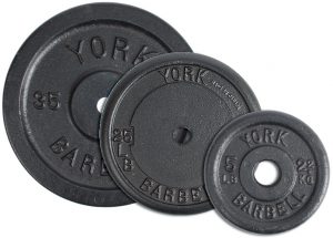 5 lbs. YORK 1" Std Contour Cast Iron Plate - Black