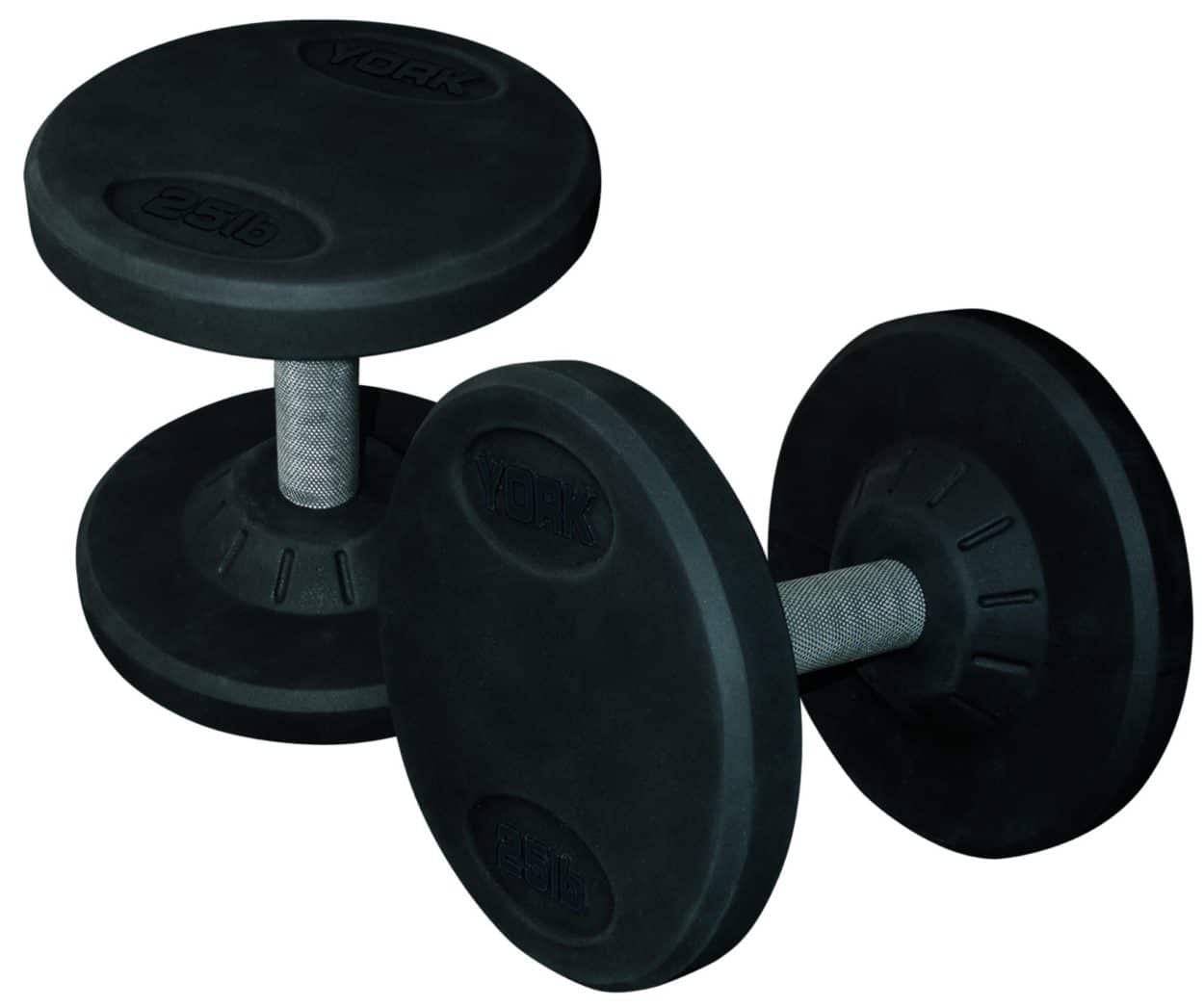 YORK Rubber Pro Style Dumbbell 5lbs-150lbs