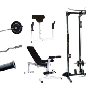 York Barbell Basic Training Cage With Barbell System