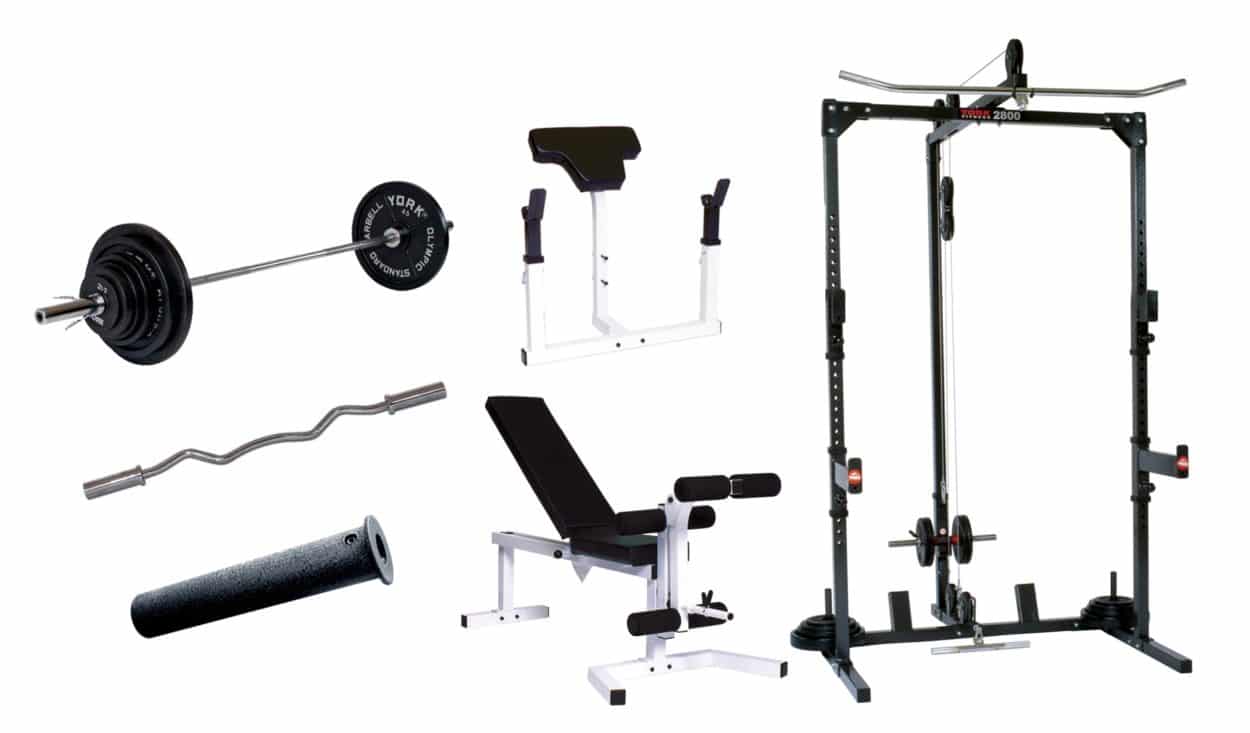 York Barbell Basic Training Cage With Barbell System