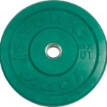 York Barbell Usa 10 Lb Green Rubber Training Bumper Plate