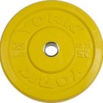 York Barbell Usa 15 Kg Yellow Rubber Training Bumper Plate