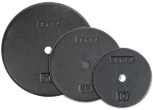 7.5 lbs. YORK 1" Std Flat Pro Cast Iron Plate - Black