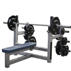 Legend Olympic Flat Bench with Plate Storage