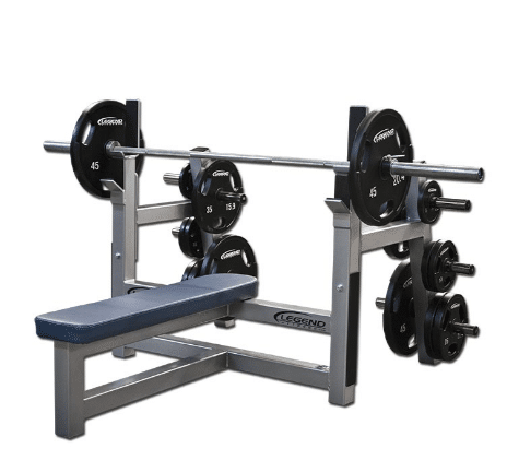 Legend Olympic Flat Bench with Plate Storage