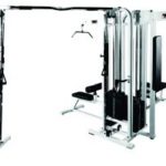 York Barbell St Functional Angled Straight Cable Crossover – Lat Pull Down – Low Row & Tricep Station – Silver