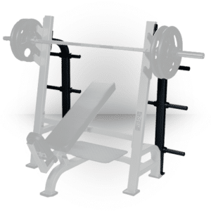 ST Optional Weight Storage - White fits Olympic Flat, Incline and Decline Benches w/Gun Racks
