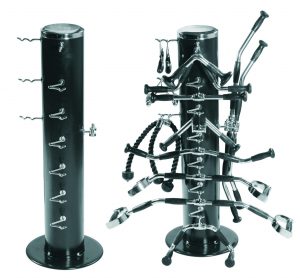 Vertical Machine Bar Rack - Black (Holds 36169 - 15 pc Machine Bar Set not included)