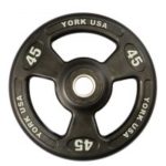 York Barbell 45 Lb York Barbell “Iso-Grip” Urethane Plate – Black