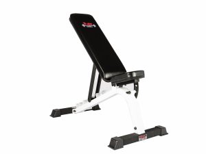 FT Flat-to-Incline Utility Bench White Frame/Black Upholstery