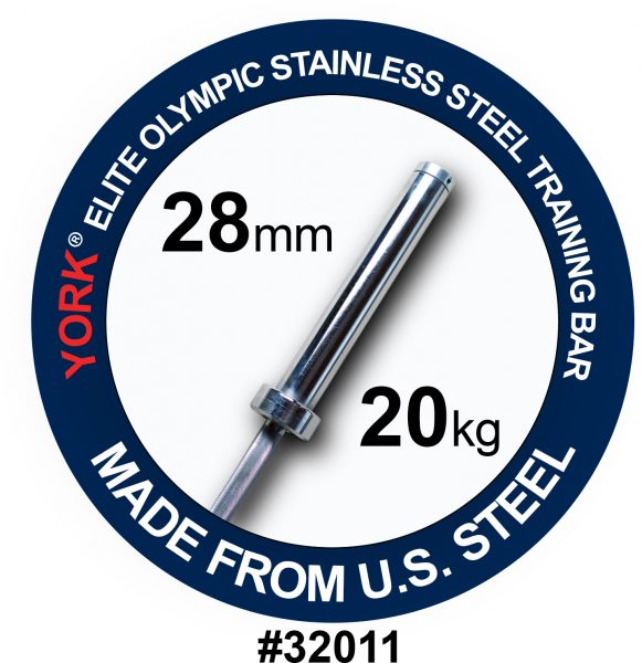 20 Kg Men's Elite Stainless Steel Training Bar 28mm