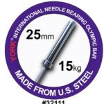 York Barbell North American Women’S Needle Bearing Olympic Training Bar – 25 Mm