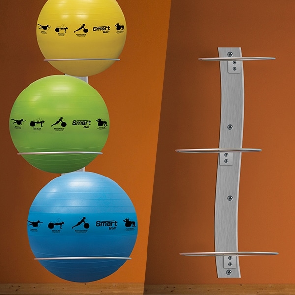 Prism Smart Wall Mounted Stability Ball Rack Package