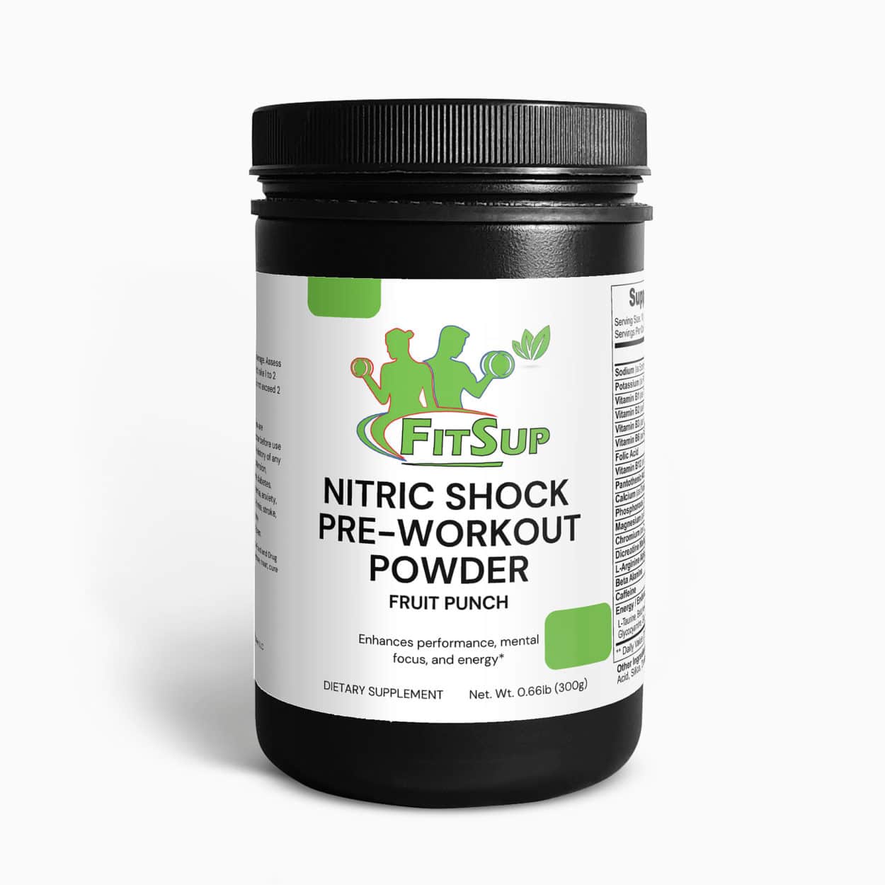 FitSup Nitric Shock Pre-Workout Powder (Fruit Punch)