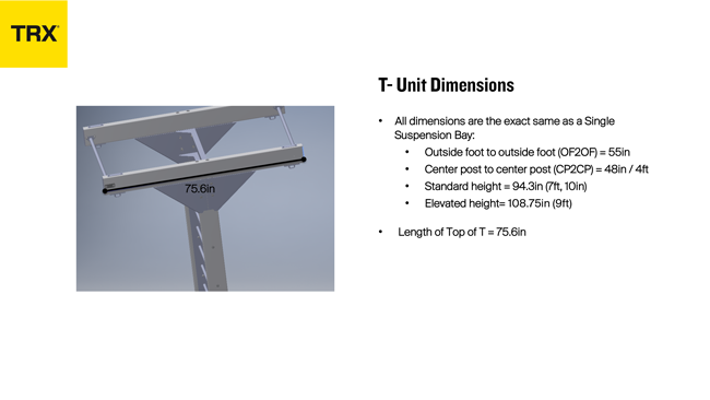 TRX T-Unit Dimensions
